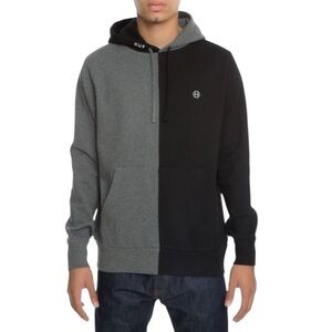 HUF The Henry Hoodie Sweatshirt Charcoal Grey and Black